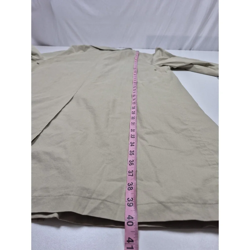 Burberry Coat Mens 46 Beige Cotton Rain Mac Nova Check Lined Classic Trench